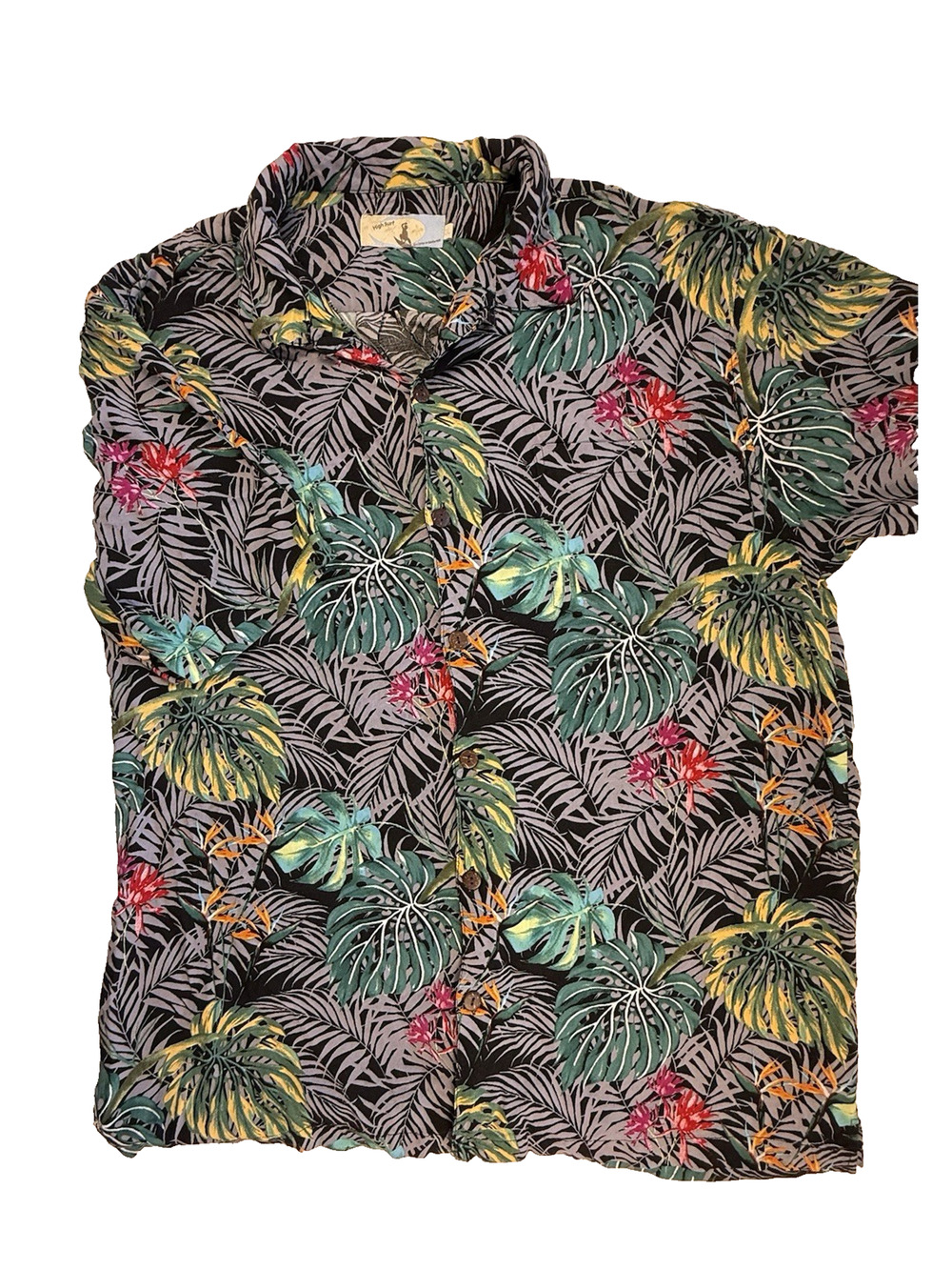 High Surf hawaiian shirt 2XL palm fronds Beach Vacation Coastal